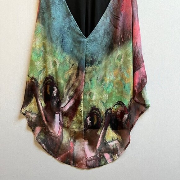 Boo Radley chiffon hi lo multi- color dress Sz 8 - Picture 3 of 11